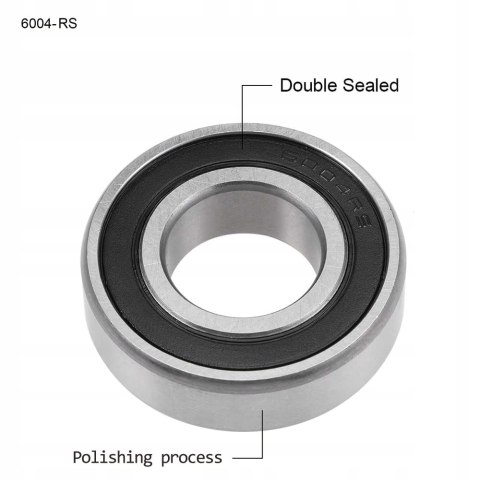 4x ŁOŻYSKO KULKOWE 6004 2RS 20x42x12MM ZESTAW 4 SZTUKI 4x ŁOŻYSKO KULKOWE 6004 2RS 20x42x12MM ZESTAW 4 SZTUKI