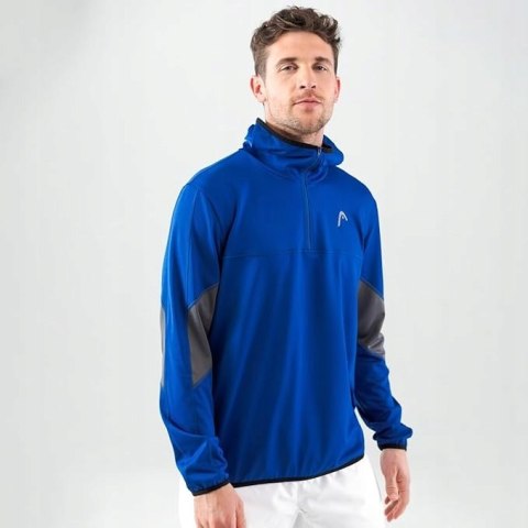 BLUZA MĘSKA HEAD CLUB 22 TECH HOODIE MEN R. S NIEBIESKA