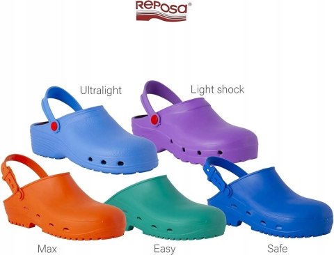 BUTY OCHRONNE ROBOCZE Z OTWORAMI CHODAKI LACZKI REPOSA R. 42