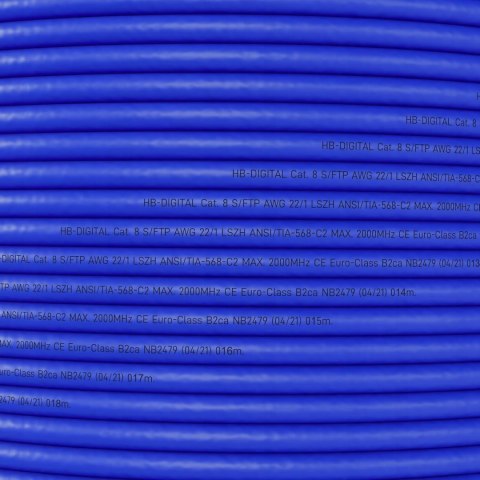 KABEL PRZEWÓD SIECIOWY HB-DIGITAL CAT 8.1 20M NIEBIESKI