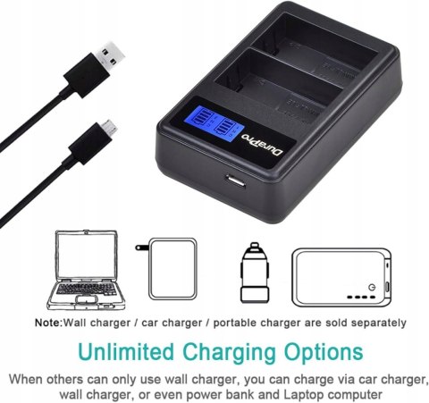 ŁADOWARKA USB LCD + AKUMULATOR 2000mAh DURAPRO PANASONIC DMW-BLF19