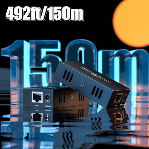 ROZDZIELACZ SYGNAŁU SPLITTER HDMI PWAY EXTENDER LAN 150M ETHERNET 2PACK