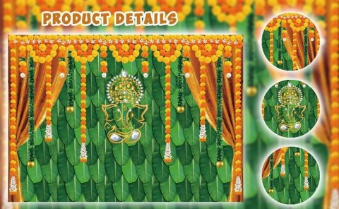 TŁO FOTOGRAFICZNE WESELNE INDYJSKIE POOJA DIWALI 210x150CM TŁO FOTOGRAFICZNE WESELNE INDYJSKIE POOJA DIWALI 210x150CM