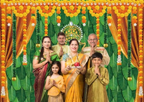 TŁO FOTOGRAFICZNE WESELNE INDYJSKIE POOJA DIWALI 210x150CM TŁO FOTOGRAFICZNE WESELNE INDYJSKIE POOJA DIWALI 210x150CM