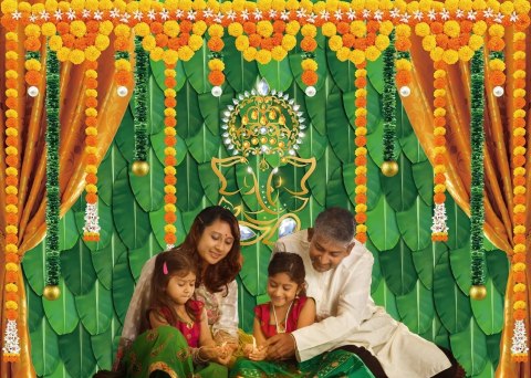 TŁO FOTOGRAFICZNE WESELNE INDYJSKIE POOJA DIWALI 210x150CM TŁO FOTOGRAFICZNE WESELNE INDYJSKIE POOJA DIWALI 210x150CM