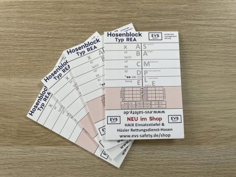 10x BLOK DLA SŁUŻB RATOWNICZYCH TYP REA+ SCHEMAT ABCDE DIN A6