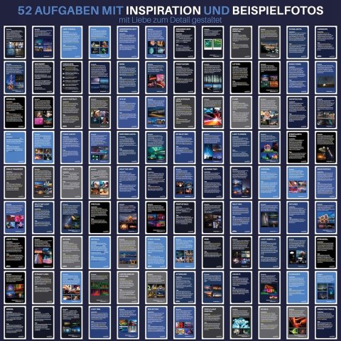 KARTY INSPIRACYJNE FOTOGRAFICZNE FOTOGRAFIA NOCNA INSPIRACLES 52 SZTUKI