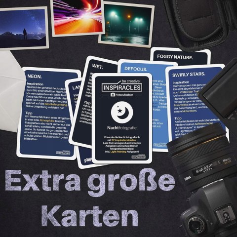KARTY INSPIRACYJNE FOTOGRAFICZNE FOTOGRAFIA NOCNA INSPIRACLES 52 SZTUKI