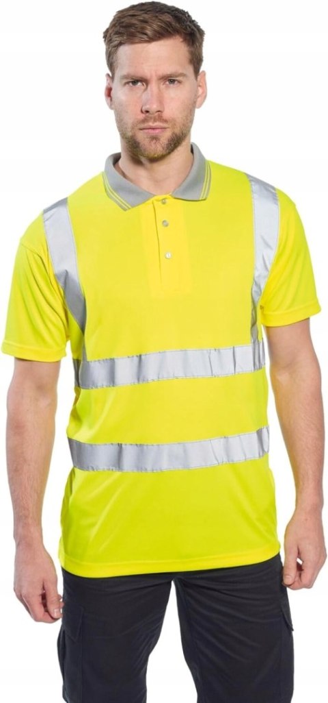 KOSZULKA OSTRZEGAWCZA ROBOCZA PORTWEST POLO S477 ROZ. XXL