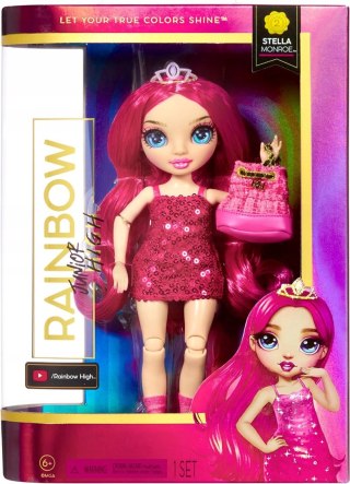 LALKA RAINBOW HIGH JUNIOR STELLA MONROE RÓŻOWA + AKCESORIA + CZESANIE