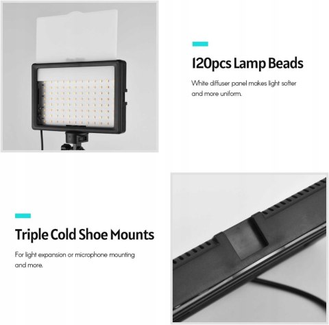 LAMPA PRODUKTOWA DIODOWA WIDEO USB LED 3200K-5600K LAMPA PRODUKTOWA DIODOWA WIDEO USB LED 3200K-5600K
