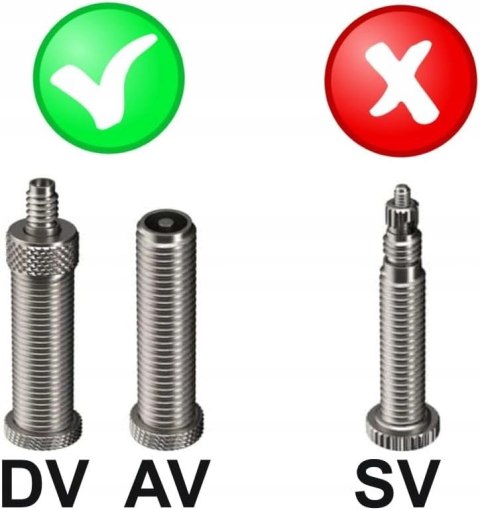 NAKRĘTKI FELGI ROWEROWEJ DO WENTYLI AUTO/DUNLOP SCHWALBE 3605 50 SZTUK