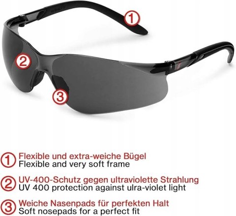 OKULARY OCHRONNE SAFETY GLASSES GOGLE ROBOCZE NITRAS 9011 OKULARY OCHRONNE SAFETY GLASSES GOGLE ROBOCZE NITRAS 9011