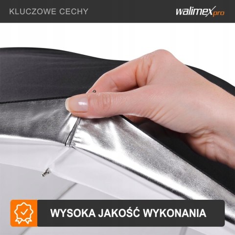 PARASOLKA PARASOL ODBLASKOWY DO LAMPY 2W1 WALIMEX PRO REFLEX 109CM PARASOLKA PARASOL ODBLASKOWY DO LAMPY 2W1 WALIMEX PRO REFLEX 109CM