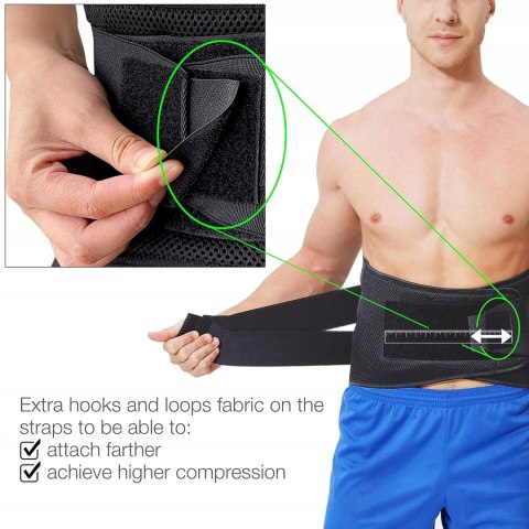 PAS LĘDŹWIOWY STABILIZUJĄCY NA PLECY STABILIZATOR NEOTECH R. M