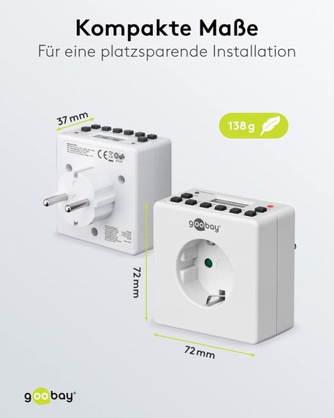 PROGRAMATOR CZASOWY CYFROWY ZEGAR STERUJĄCY 3 SZTUKI GOOBAY 55542