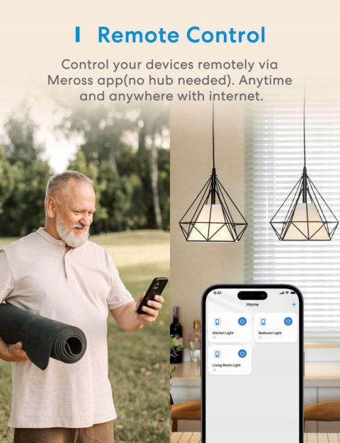 WŁĄCZNIK ŚWIATŁA WLAN WI-FI MEROSS SMART MSS510 APPLE HOMEKIT