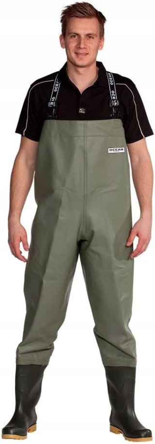 WODERY SPODNIE WĘDKARSKIE BUTY STALOWE NOSKI S5 ĆWIEKI OCEAN R. 44