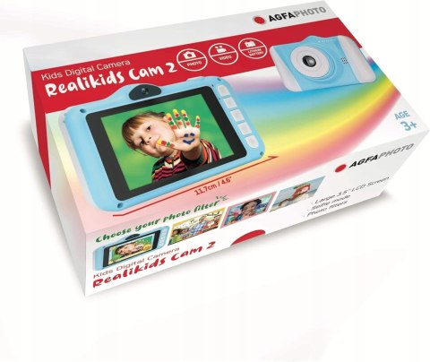 KAMERA APARAT CYFROWY DLA DZIECI AGFAPHOTO REALIKIDS CAM 2 12MP 1080P