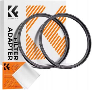 PIERŚCIEŃ REDUKCYJNY ADAPTER FILTRA K&F CONCEPT STEP-UP 58-82MM 2 SZTUKI