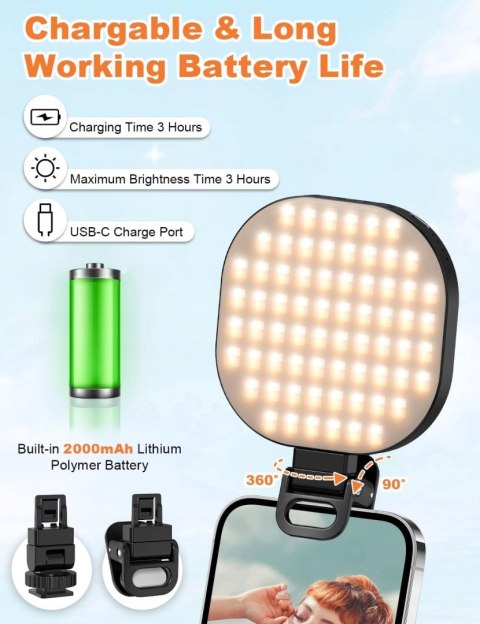 SELFIE STICK KIJEK DO KAMERY TELEFONU STATYW TRIPOD 155CM + LAMPA LED
