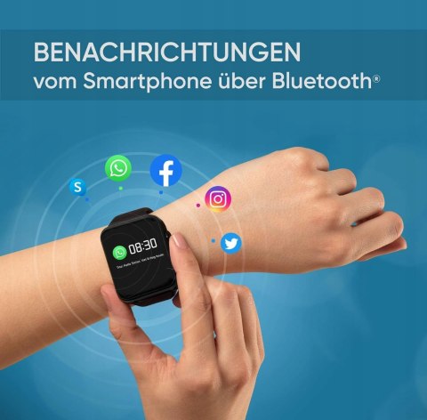 SMARTWATCH ZEGAREK SPORTOWY OPASKA HEYRO FIT 21 CZARNY
