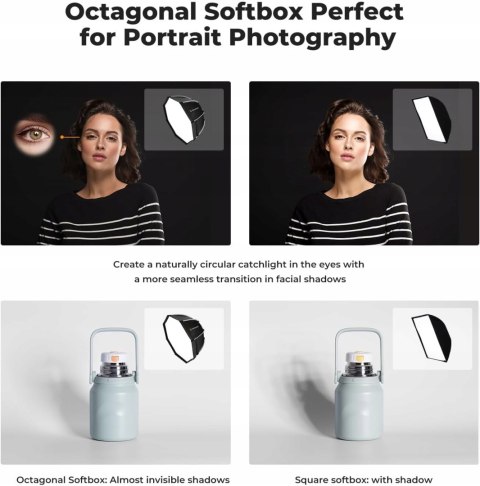 SOFTBOX MODYFIKATOR ŚWIATŁA OKTAGONALNY K&F CONCEPT 55CM OCTAGON