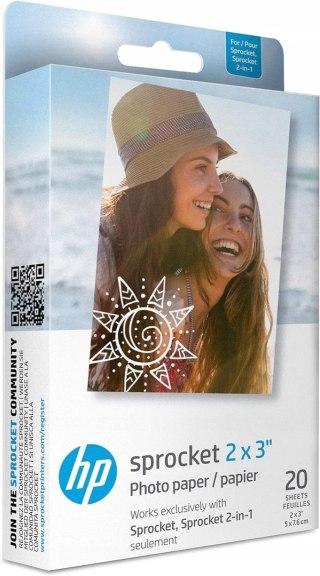 WKŁAD WKŁADY PAPIER HP SPROCKET ZINK 2x3 20 SZTUK ZESTAW