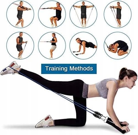 ZESTAW 5 GUM OPOROWYCH DO ĆWICZEŃ FITNESS + WOREK