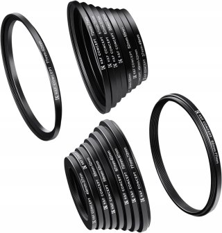 ZESTAW PIERŚCIENI REDUKCYJNYCH DO FILTRÓW K&F CONCEPT 16 SZTUK